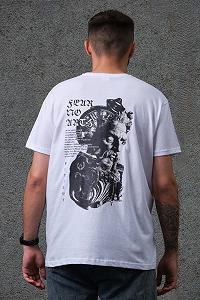 Оверсайз футболка з принтом Without greek white synthetic.ua - Фото 1