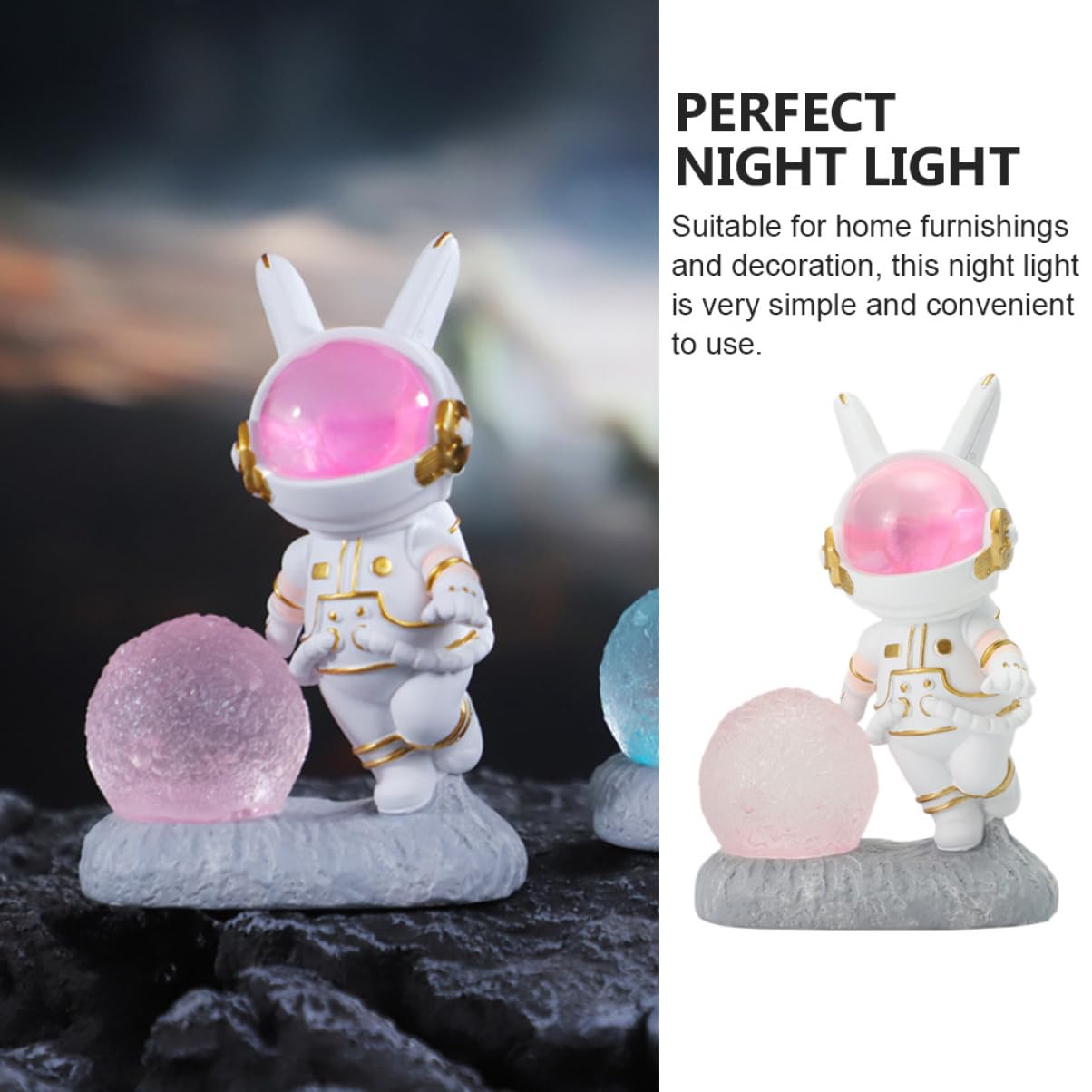 Нічник Hohopeti Kaninchen LED спальня kawaii лампа дитячий світильник Nachtlampe дитячий Харц, фото №7