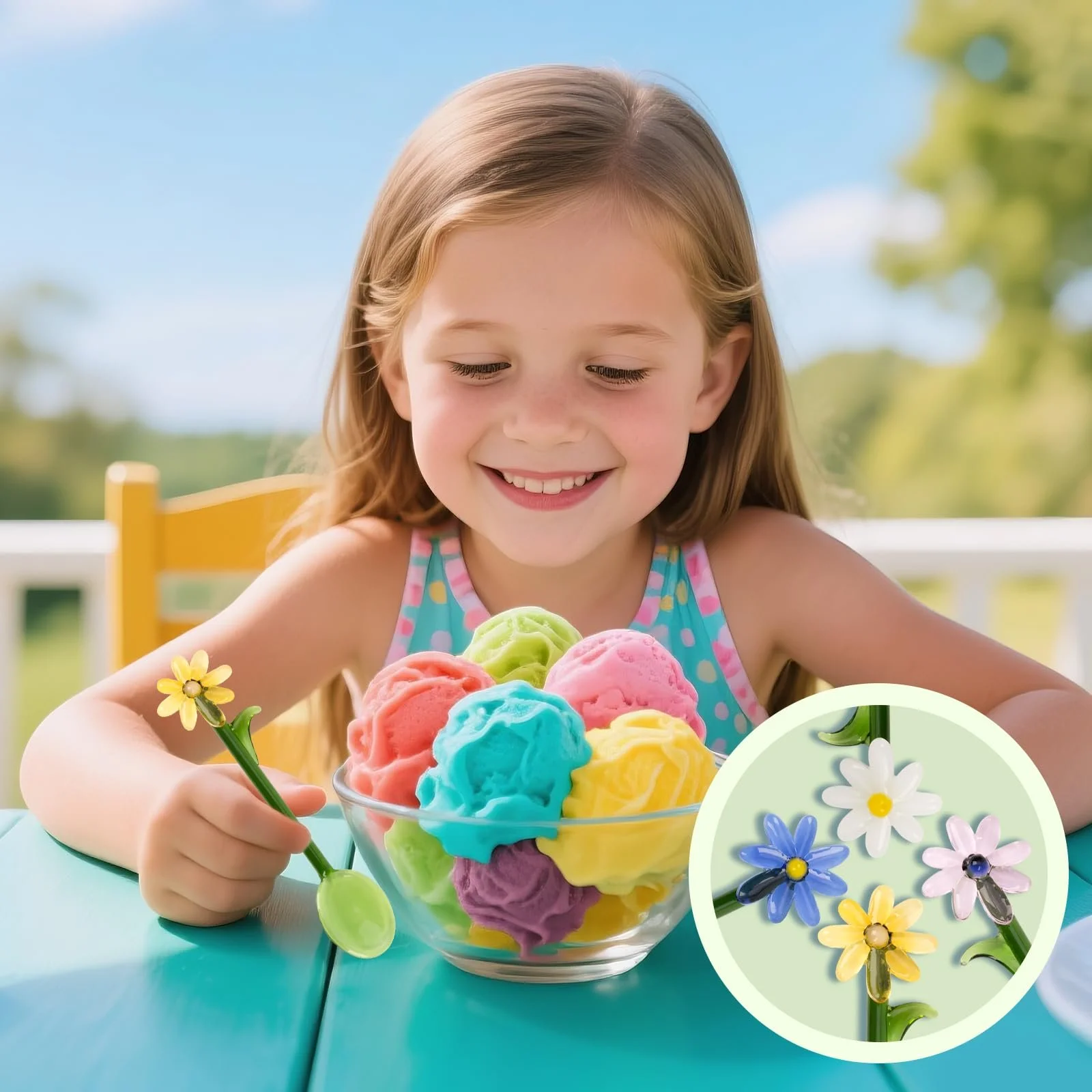 Ложка скляна Квітка 15 см, прозора, кольорова, з довгою ручкою для змішування кави, для коктейлів, для дому, бару та вечірок, набір 4 шт, фото №5 Ложка скляна Квітка 15 см, прозора, кольорова, з довгою ручкою для змішування кави, для коктейлів, для дому, бару та вечірок, набір 4 шт, фото №5