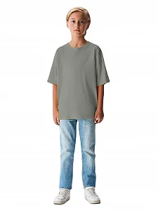 Футболка LTB Jeans Letene для мальчиков, с короткими рукавами, с принтом логотипа LTB, серая, размер - 176 см - Фото 1