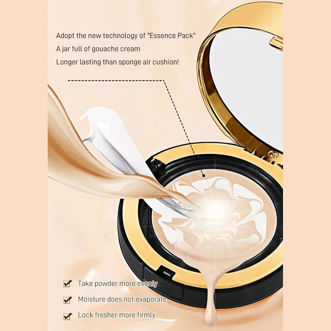 Консилер Кушон Water Bead Tricolour Latte Natural Colour, фото №4