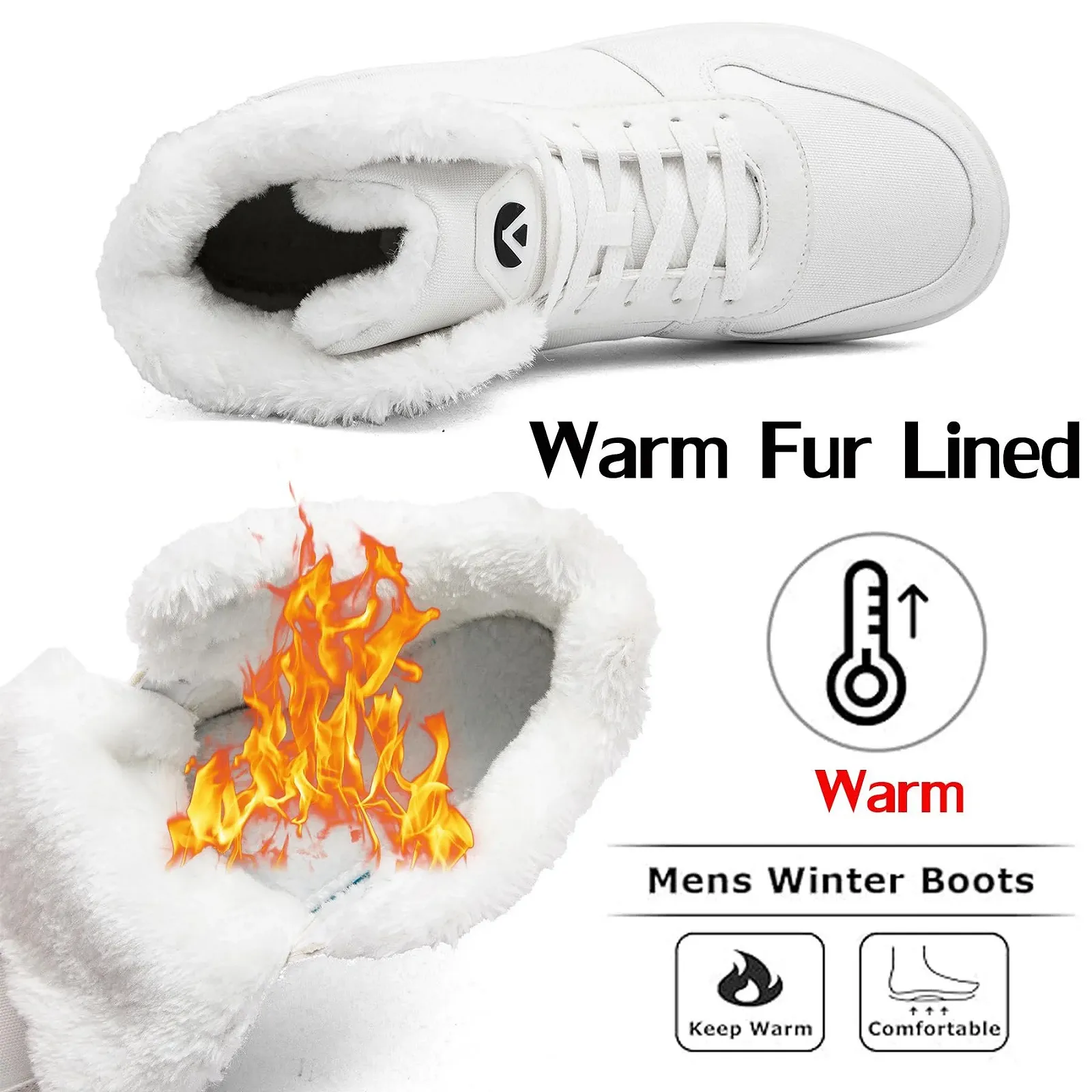 Чоловічі зимові снігові чоботи Dhinash, водонепроникні, теплі, на підкладці, фото №3