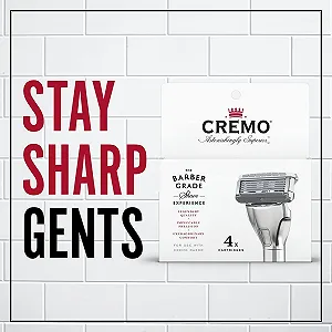 Сменные кассеты для бритвы Cremo Barber Grade 4 шт. Silver synthetic.ua - Фото 1