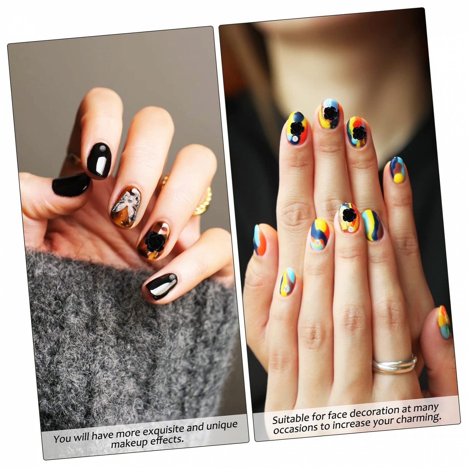 Стразы для ногтей 20 коробок, темные, украшения для ногтей, шармы для ногтей, наклейки для декора ногтей, жемчужные драгоценные камни, смола, фото №7