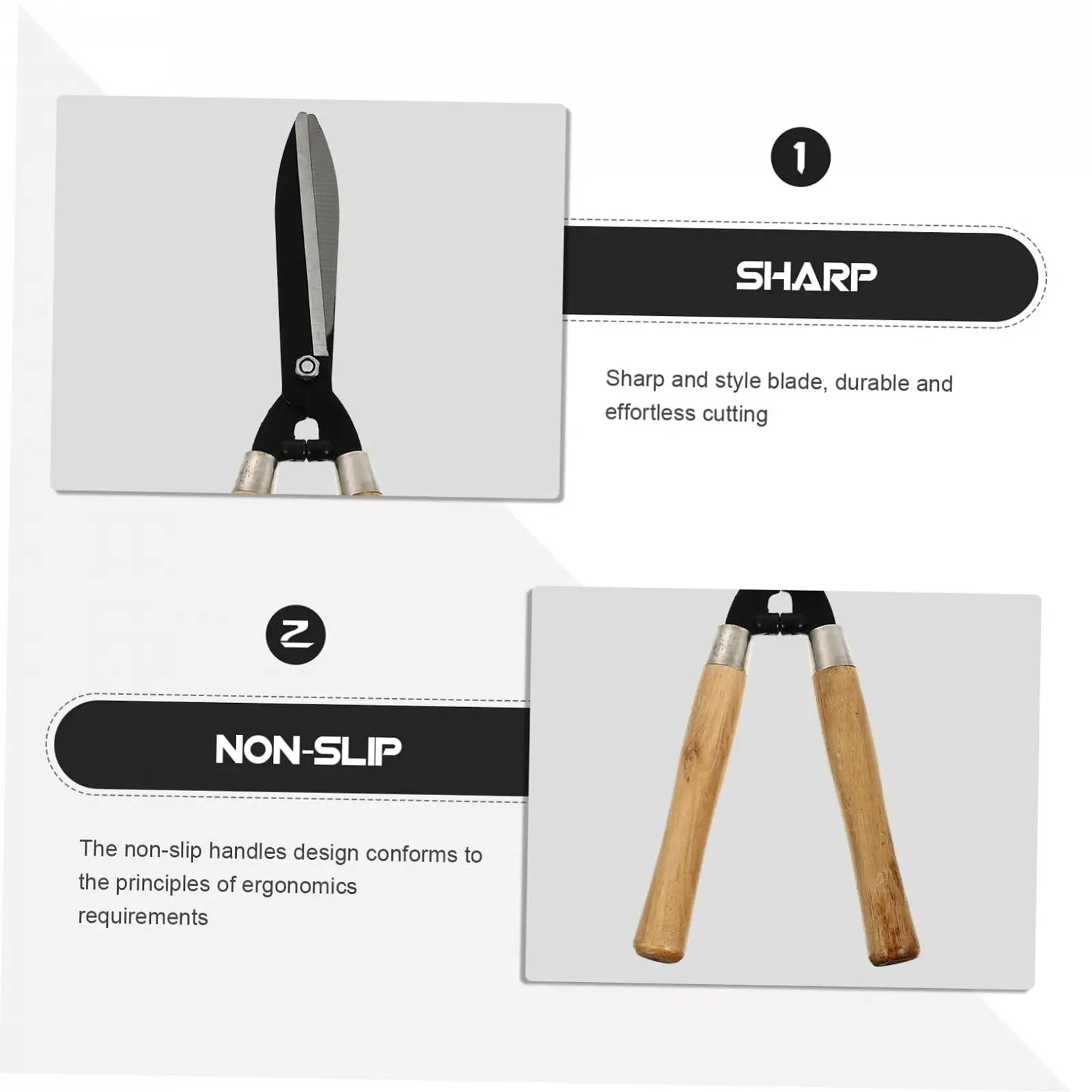 Садові ножиці Happyyami 1 шт дерев'яна ручка, фото №8