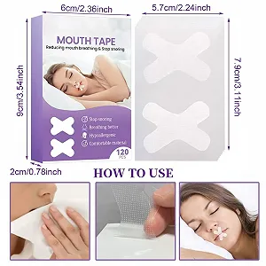 Пластирі для рота для сну 2 упаковки Premium, від хропіння, для розвитку звички дихати носом synthetic.ua - Фото 1