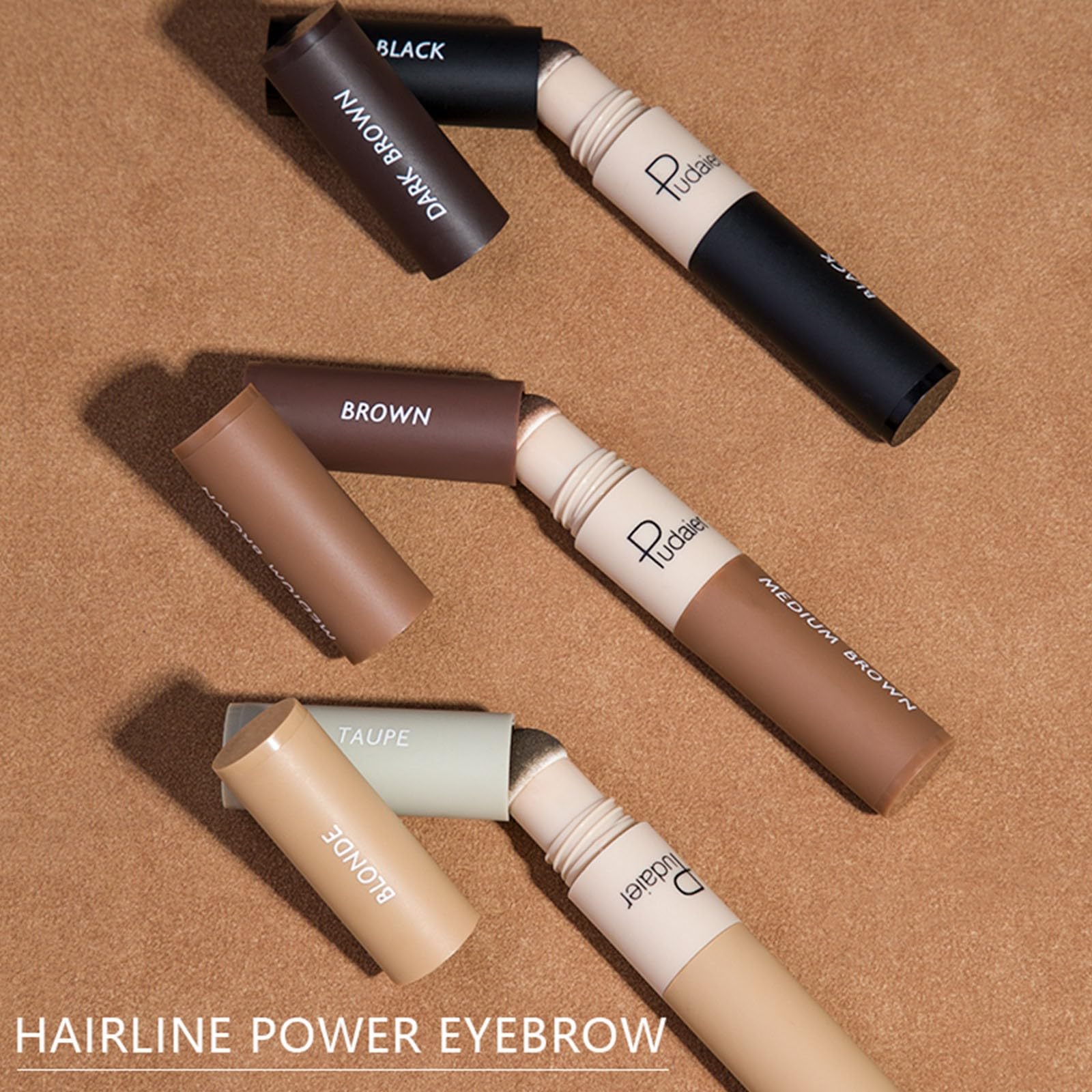 Пудра для брів Two-Tone Waterproof Hair Powder Чорний і темно-коричневий, фото №7