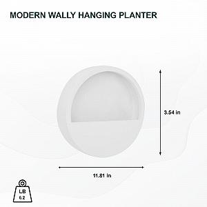 Підвісне кашпо Wally настінне матове біле XS 30 см synthetic.ua - Фото 1