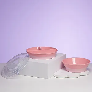 Розділена дитяча тарілка Twistshake, без BPA, рожева synthetic.ua - Фото 1
