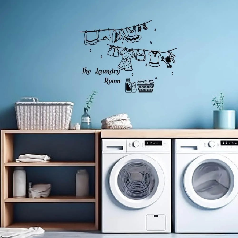 Наклейка на стіну SUPERDANT Пральня Самоклеюча Водонепроникна Вінілова, фото №3