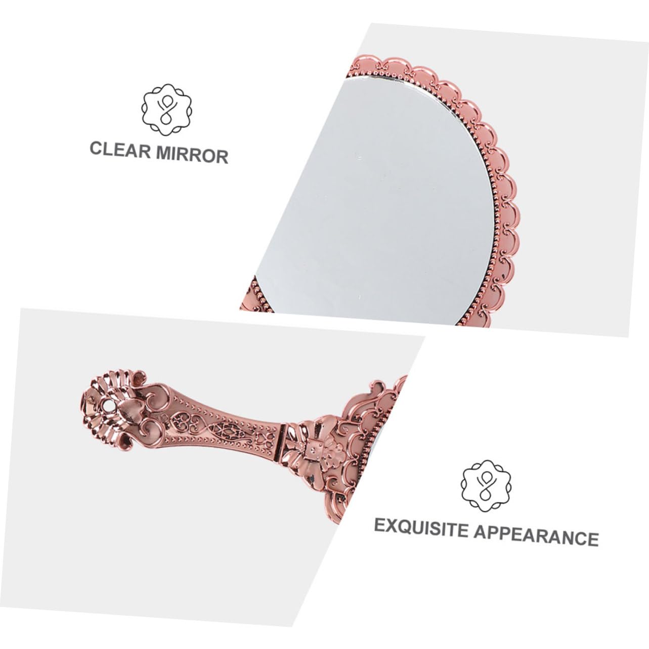 Дзеркало Angoily 6 STK із ручкою вінтажне ABS, фото №4 Дзеркало Angoily 6 STK із ручкою вінтажне ABS, фото №4