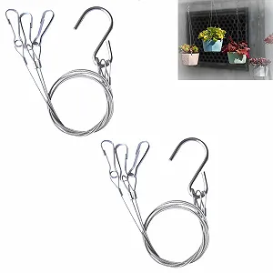 Ланцюги для підвісних вазонів 2 Sets 6-Strand 52 см Нержавіюча сталь зі S-подібними гачками - Фото 1