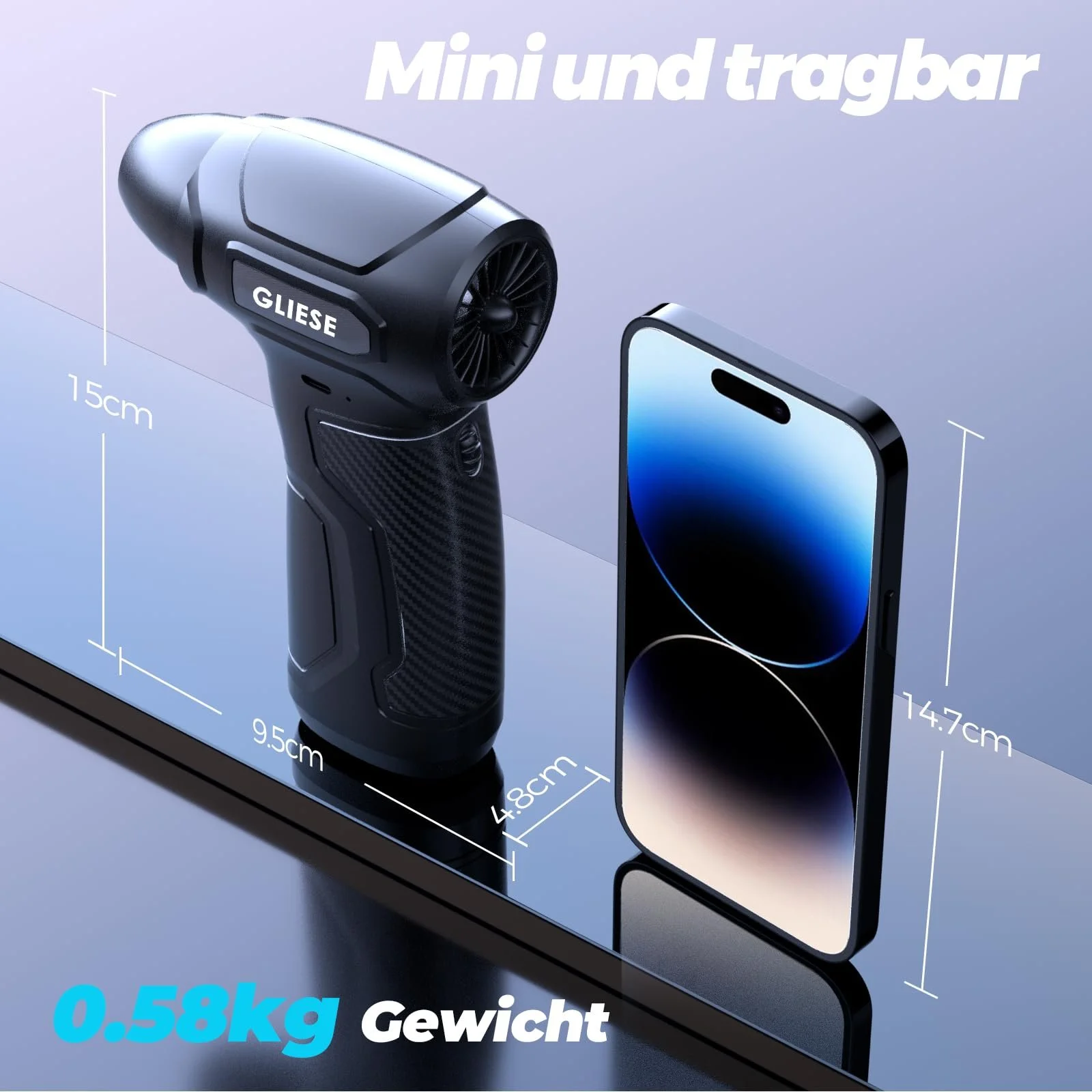 Електрична повітродувка Gliese Airwhizz 200,000 RPM 8000 mAh, фото №4 Електрична повітродувка Gliese Airwhizz 200,000 RPM 8000 mAh, фото №4