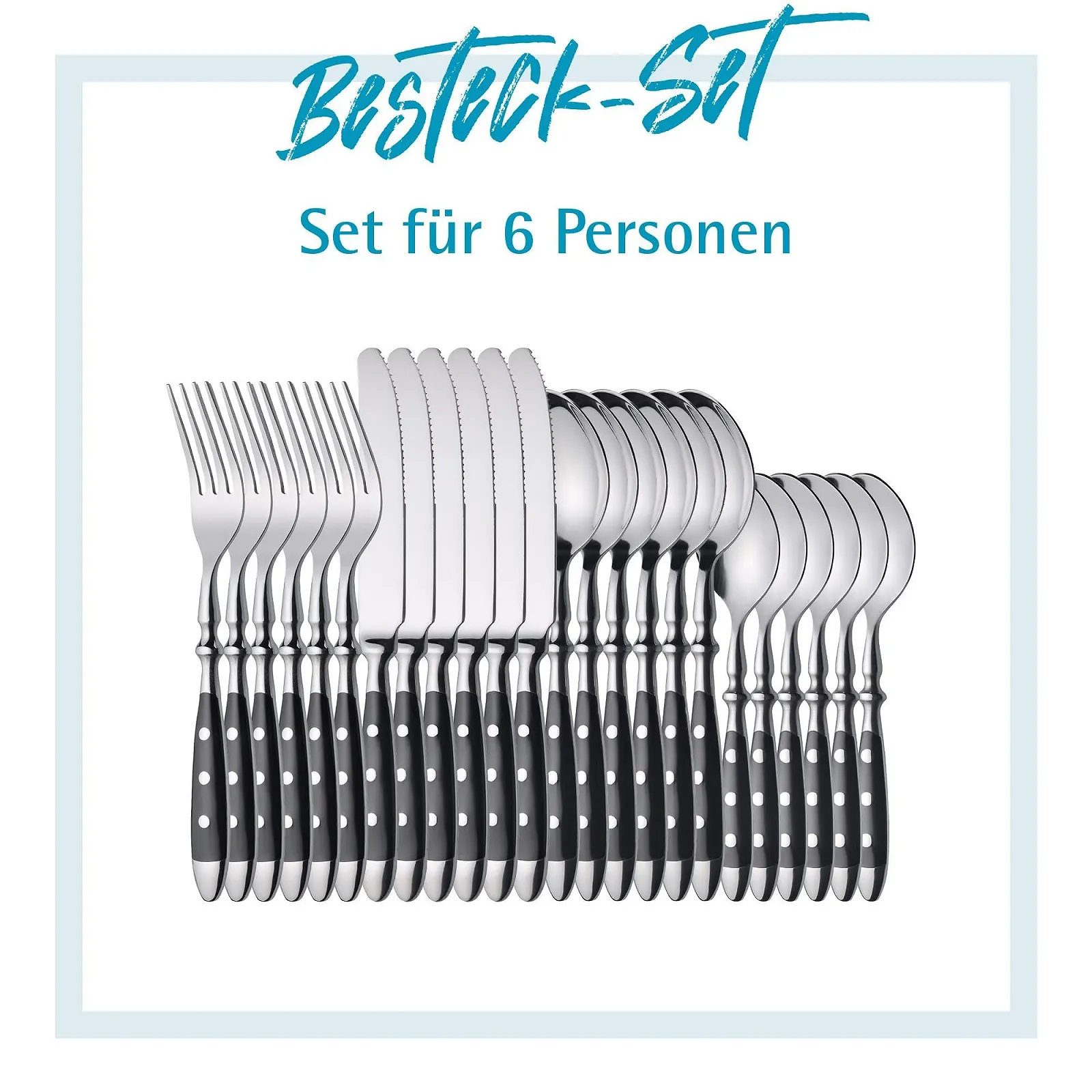 Набір столових приборів GRÄWE Nuremberg для 6 осіб, нержавіюча сталь, фото №2