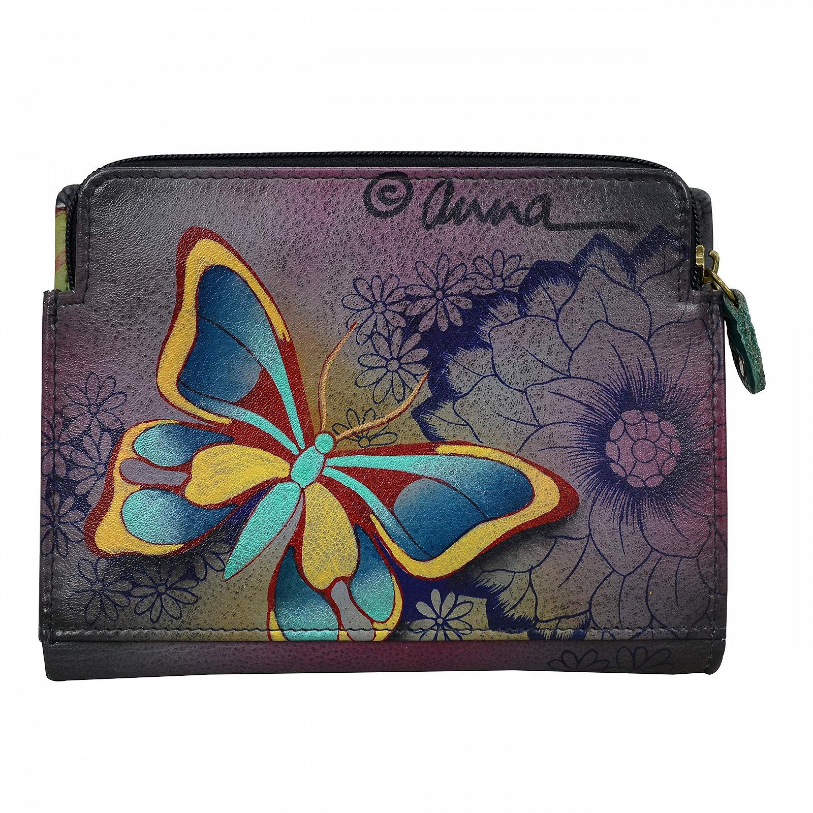 Клатч Anna by Anuschka Жіночий Шкіряний Butterfly Paradise, фото №2