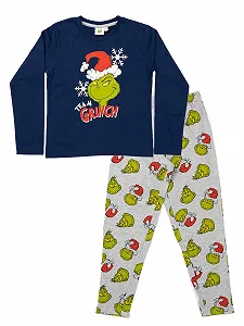 Піжама United Labels Grinch для хлопчиків Синій Сірий - Фото 1