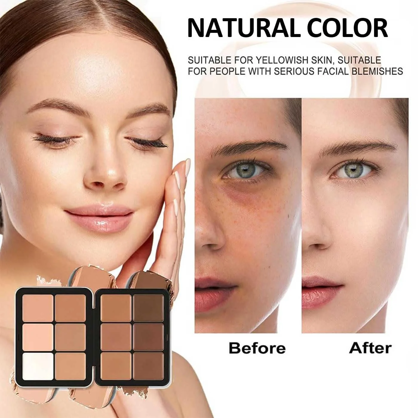 Палетка консилеров Carla Secret, Палетка кремовых румян, Палетка для макияжа, 12 цветов, Стойкое покрытие, Водостойкий, Полное покрытие для безупречной кожи, Для всех типов кожи (#03), фото №5 Палетка консилеров Carla Secret, Палетка кремовых румян, Палетка для макияжа, 12 цветов, Стойкое покрытие, Водостойкий, Полное покрытие для безупречной кожи, Для всех типов кожи (#03), фото №5