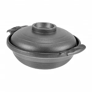 Кастрюля LIFKOME керамическая с крышкой и двумя ручками термостойкая - Фото 1