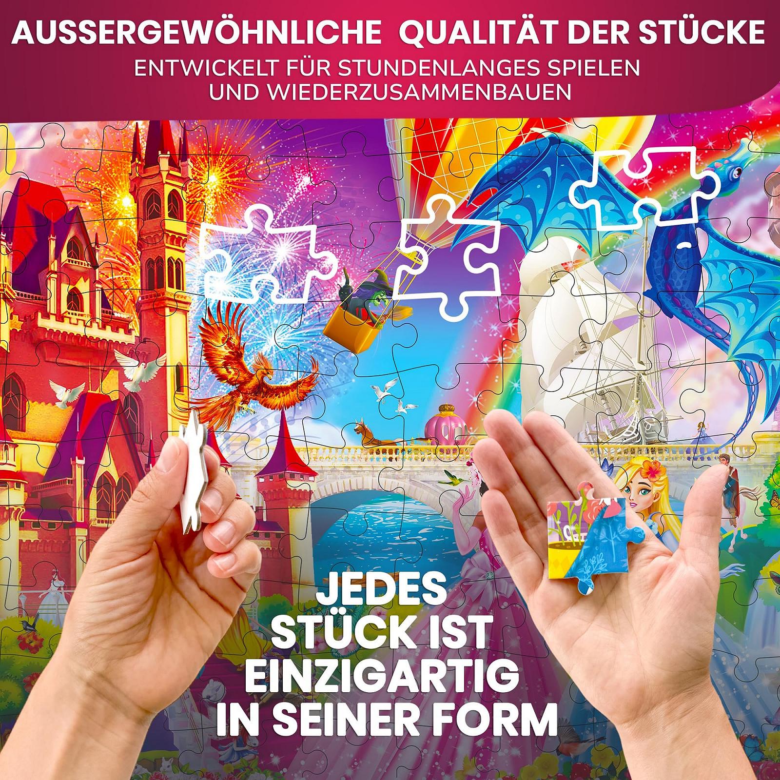 Напольные пазлы Quokka 100 элементов 3 игры Единорог Принцесса и Животные, фото №3 Напольные пазлы Quokka 100 элементов 3 игры Единорог Принцесса и Животные, фото №3