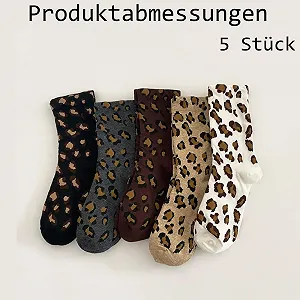 Носки Женские 39-42 Леопардовый принт Черный Серый Коричневый Красный Бежевый Белый, 5 пар synthetic.ua - Фото 1