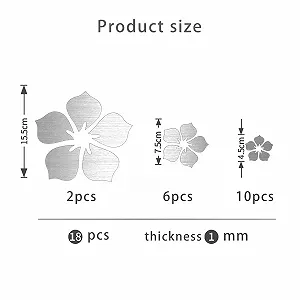 Наклейка на стіну Cherry Blossom 3D Acrylic Mirror Tile Decals synthetic.ua - Фото 1