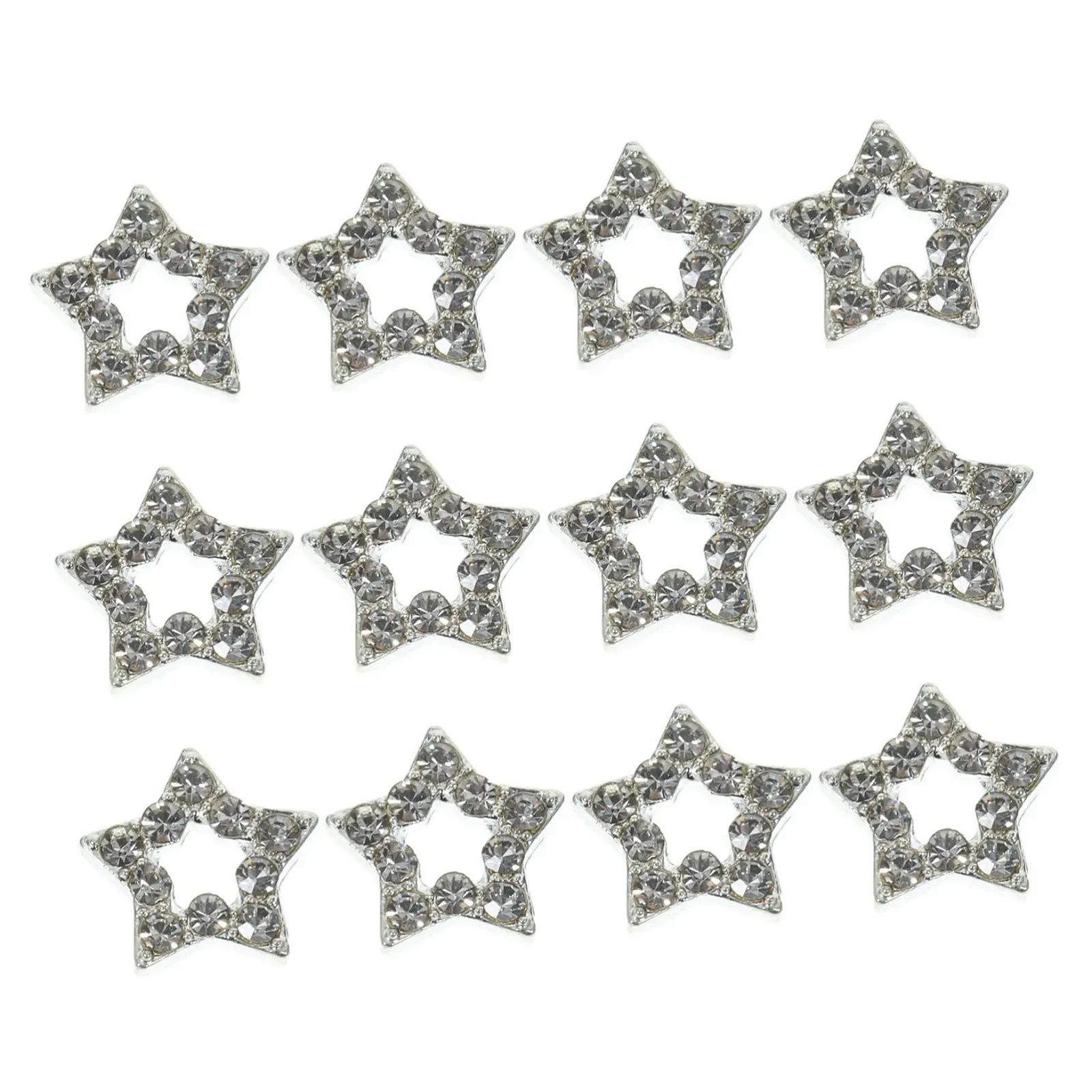 Подвески для ногтей POPETPOP 12 шт. Звездообразные декоративные подвески с драгоценными камнями для маникюра, фото №1