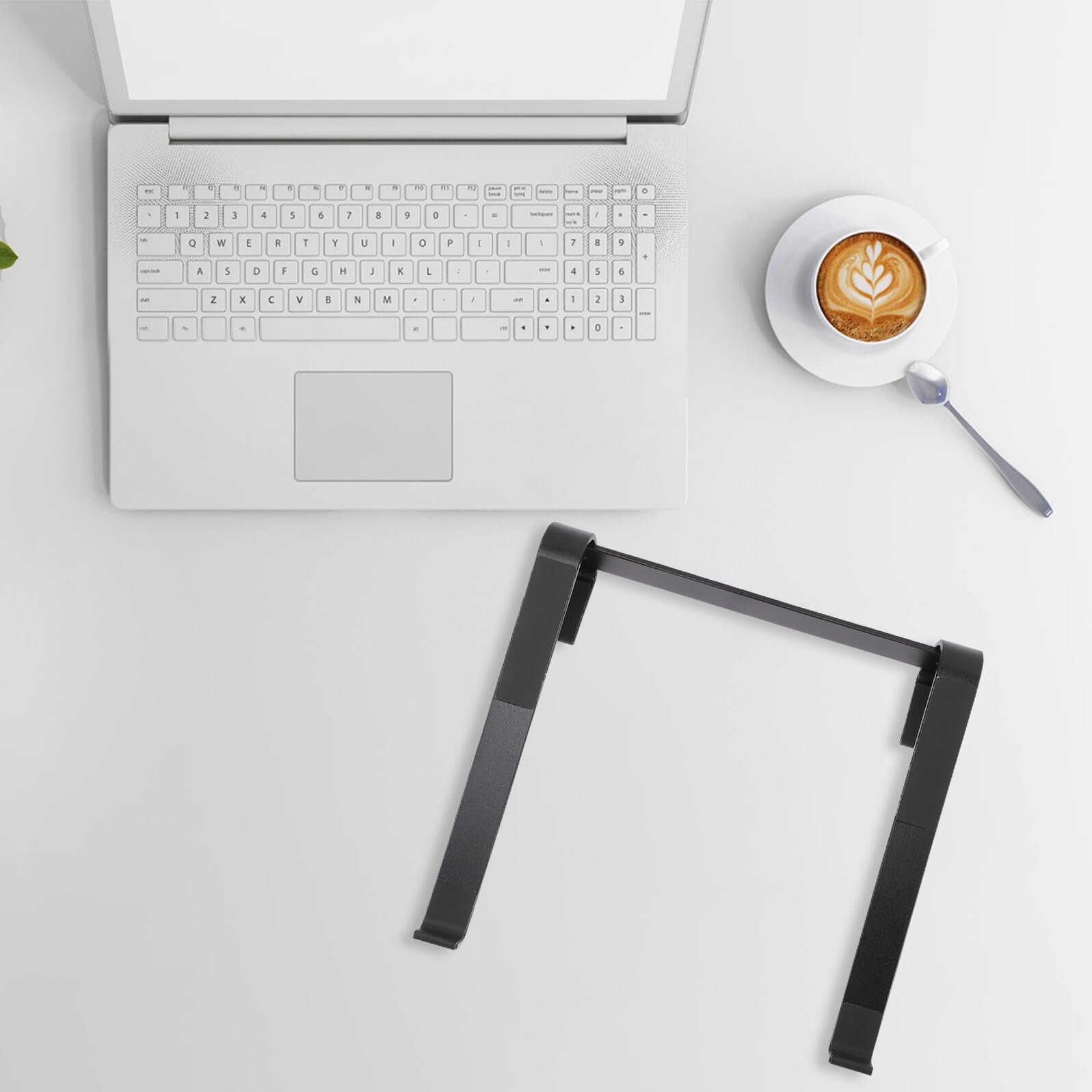 Подставка для ноутбука алюминиевая с треугольной структурой и силиконовыми накладками, прочный держатель для ноутбуков, многофункциональная охлаждающая подставка с полым дизайном для быстрого рассеивания тепла, фото №4 Подставка для ноутбука алюминиевая с треугольной структурой и силиконовыми накладками, прочный держатель для ноутбуков, многофункциональная охлаждающая подставка с полым дизайном для быстрого рассеивания тепла, фото №4