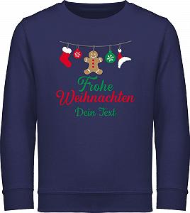 Свитшот Shirtracer Детский свитер для мальчиков и девочек Подарки - Рождественская гирлянда с текстом на заказ - Фото 1