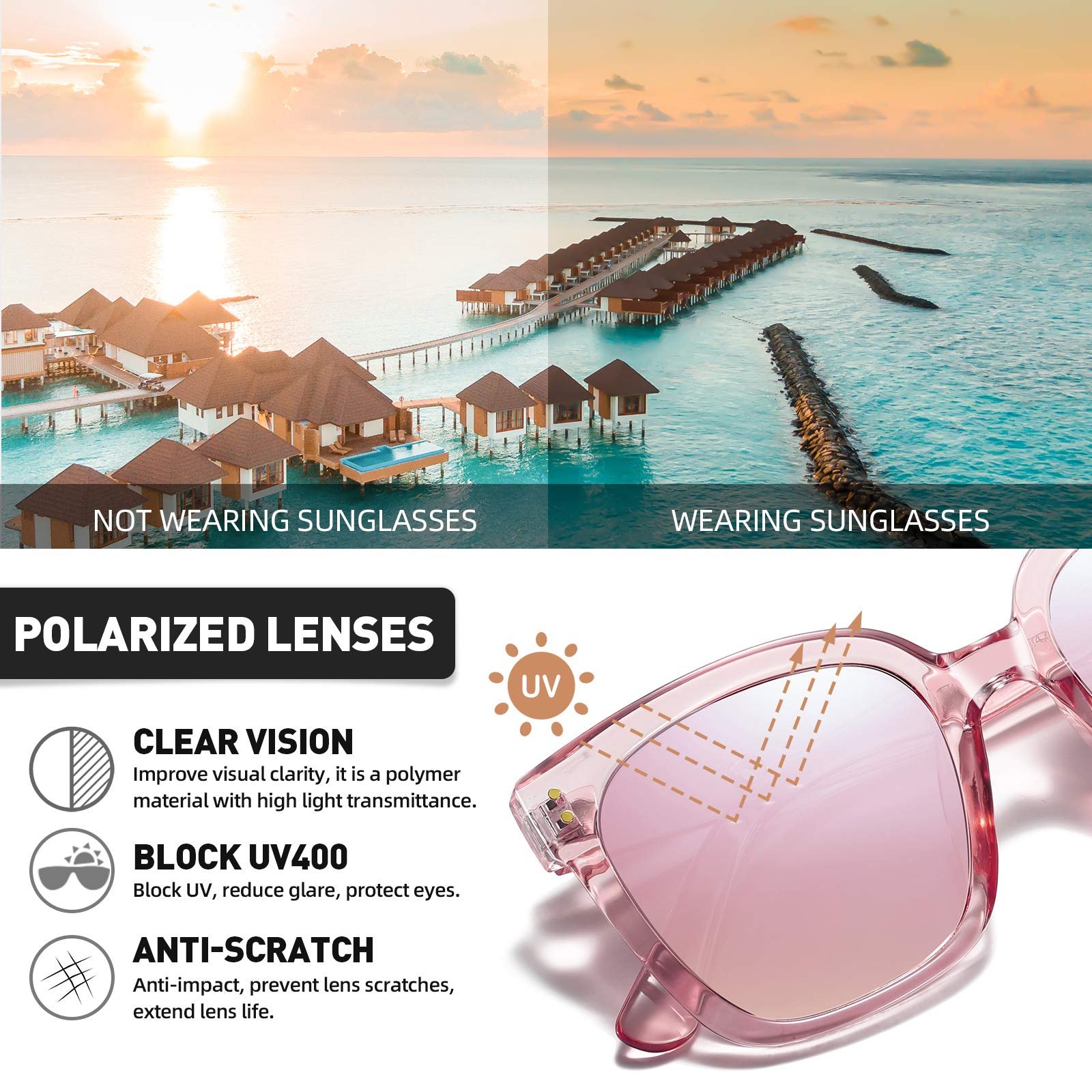 Сонцезахисні окуляри Великі H HELMUT JUST Вінтажні Поляризовані Квадратні Жіночі з UV400 Захистом, Ретро Квадратна Оправа, фото №3 Сонцезахисні окуляри Великі H HELMUT JUST Вінтажні Поляризовані Квадратні Жіночі з UV400 Захистом, Ретро Квадратна Оправа, фото №3