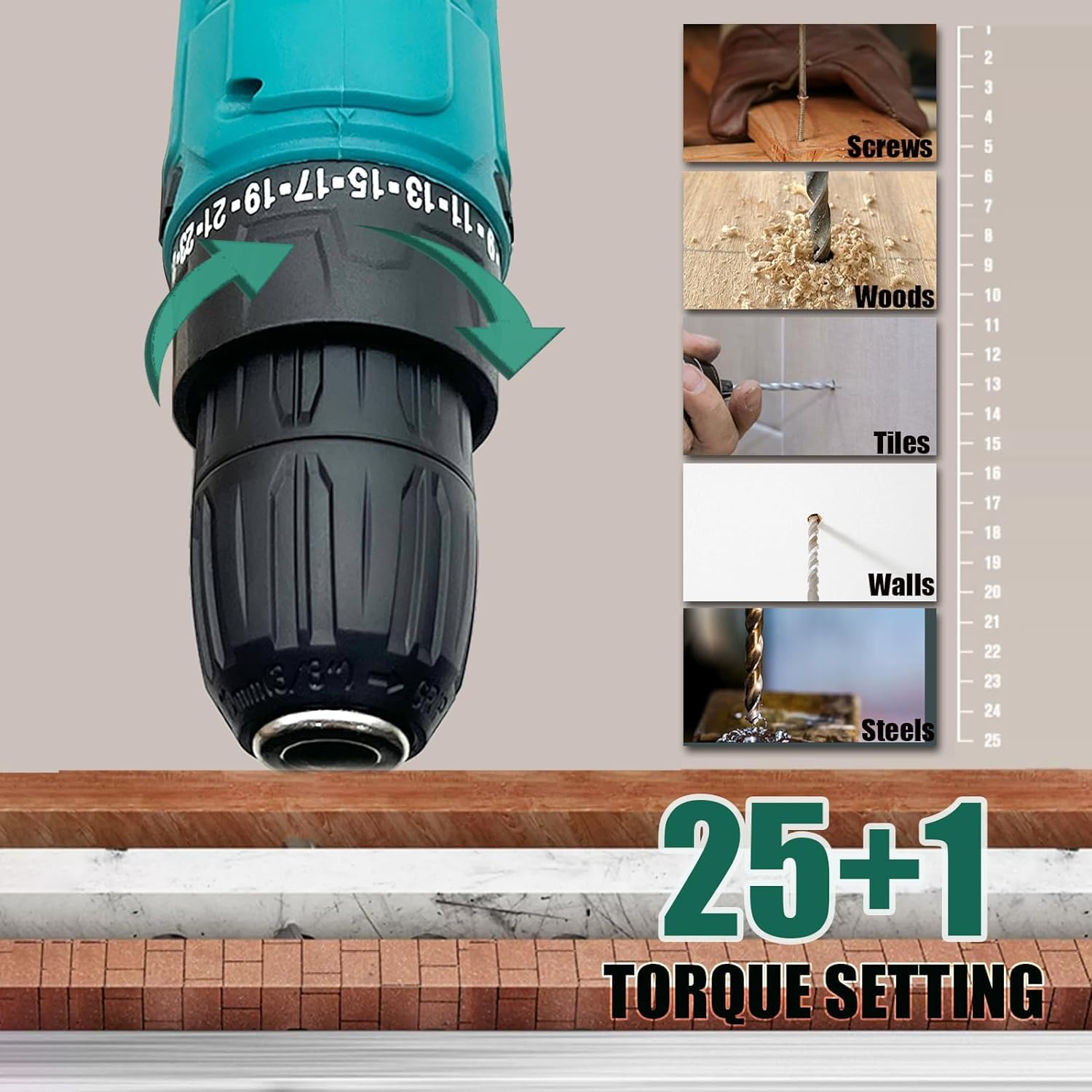 Акумуляторний Шурупокрут 12 V 45 Nm з акумулятором 3000 мАг 17-аксесуарів та сумкою для перенесення 10 мм 2-швидкісна з LED підсвіткою, фото №3 Акумуляторний Шурупокрут 12 V 45 Nm з акумулятором 3000 мАг 17-аксесуарів та сумкою для перенесення 10 мм 2-швидкісна з LED підсвіткою, фото №3