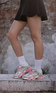 Кроссовки New Balance 9060 light Green Pink synthetic.ua - Фото 1