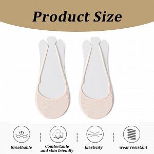 Женские носки-невидимки для балеток, дышащие полуноски для босоножек, 4 пары synthetic.ua - Фото 1