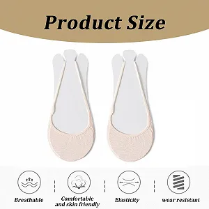 Шкарпетки жіночі без сліду для балеток, дихаючі півшкарпетки для босоніжок, 4 пари synthetic.ua - Фото 1