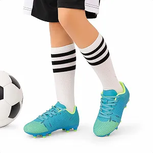 Футбольні бутси DREAM PAIRS для хлопчиків і дівчаток з довгими шипами, атлетичні тренувальні туфлі, зносостійкі та зручні для стрибків у довжину, бігу, футболу, для приміщень і вулиці synthetic.ua - Фото 1