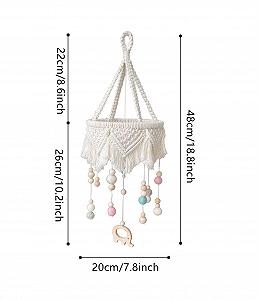 Мобиль детский RAILONCH Rainbow Baby Bed Mobile Деревянный с фетровыми шариками synthetic.ua - Фото 1