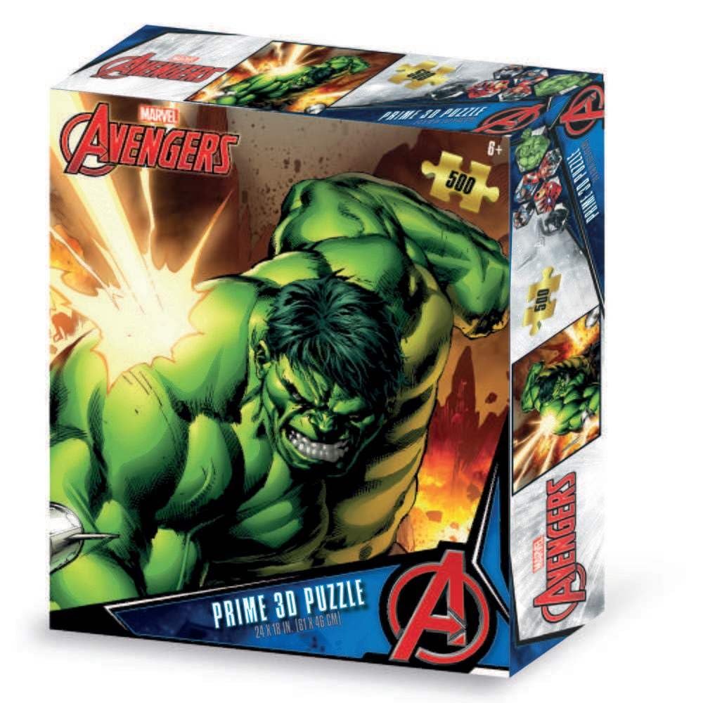 Пазл Grandi Giochi Marvel Avengers Hulk PUA05000 горизонтальный линзовый 500 элементов 3D эффект, фото №1