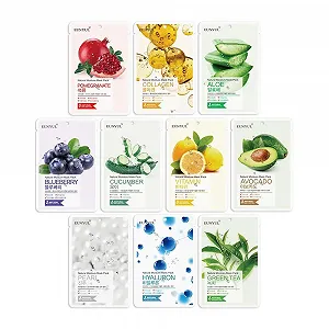 Тканинна маска Eunyul Natural Moisture 10 видів 22 мл x 10 штук - Фото 1