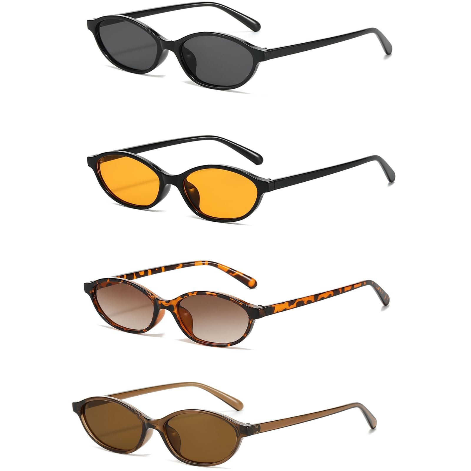 Сонцезахисні окуляри Овальні YAMEIZE Вінтажні для чоловіків та жінок Маленькі, фото №7