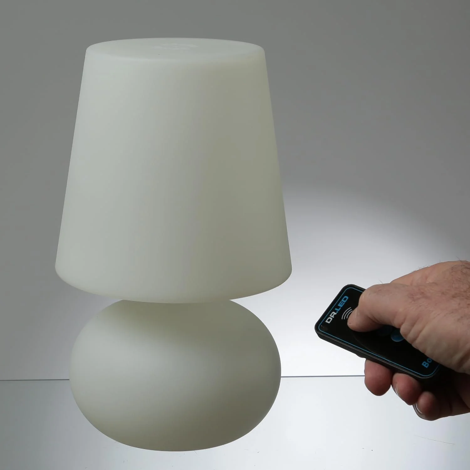 Настільна лампа LED садову погодостійка димована з пультом ДУ акумуляторна 26 см, фото №7