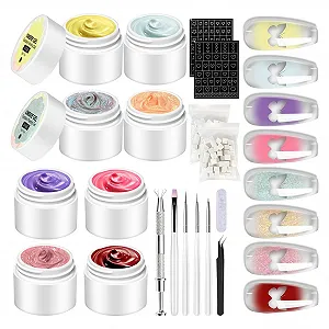 Гель-лак Pat, набор для художественного дизайна ногтей, 8 цветов - Фото 1