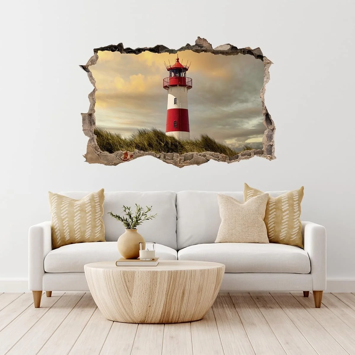 Наклейка для стін DW000299 Lighthouse Brown Stone 90 см x 60 см, фото №2