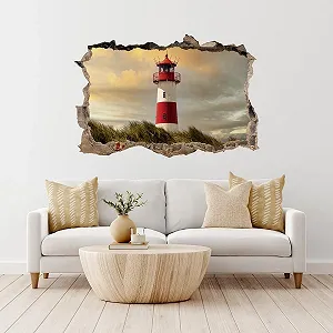 Наклейка для стін DW000299 Lighthouse Brown Stone 90 см x 60 см synthetic.ua - Фото 1