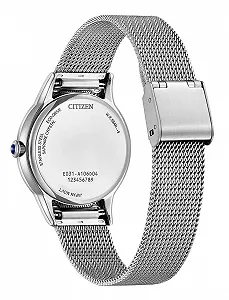 Мужские аналоговые часы CITIZEN EM1150-86D серебристые с ремешком из нержавеющей стали, браслет synthetic.ua - Фото 1