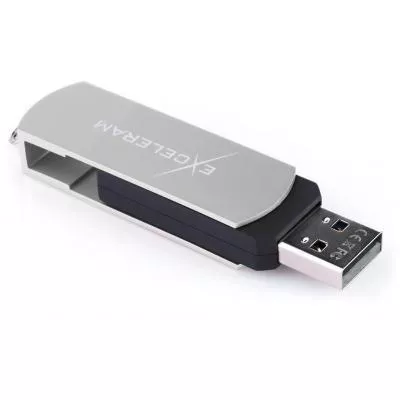 USB флеш-накопитель Exceleram 32GB P2 Series Silver/Black USB 2.0 EXP2U2SIB32, фото №5