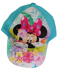 Бейсболка Disney Minnie Mouse Minnie Tropic Flowers розовая бирюзовая для детей - Фото 1