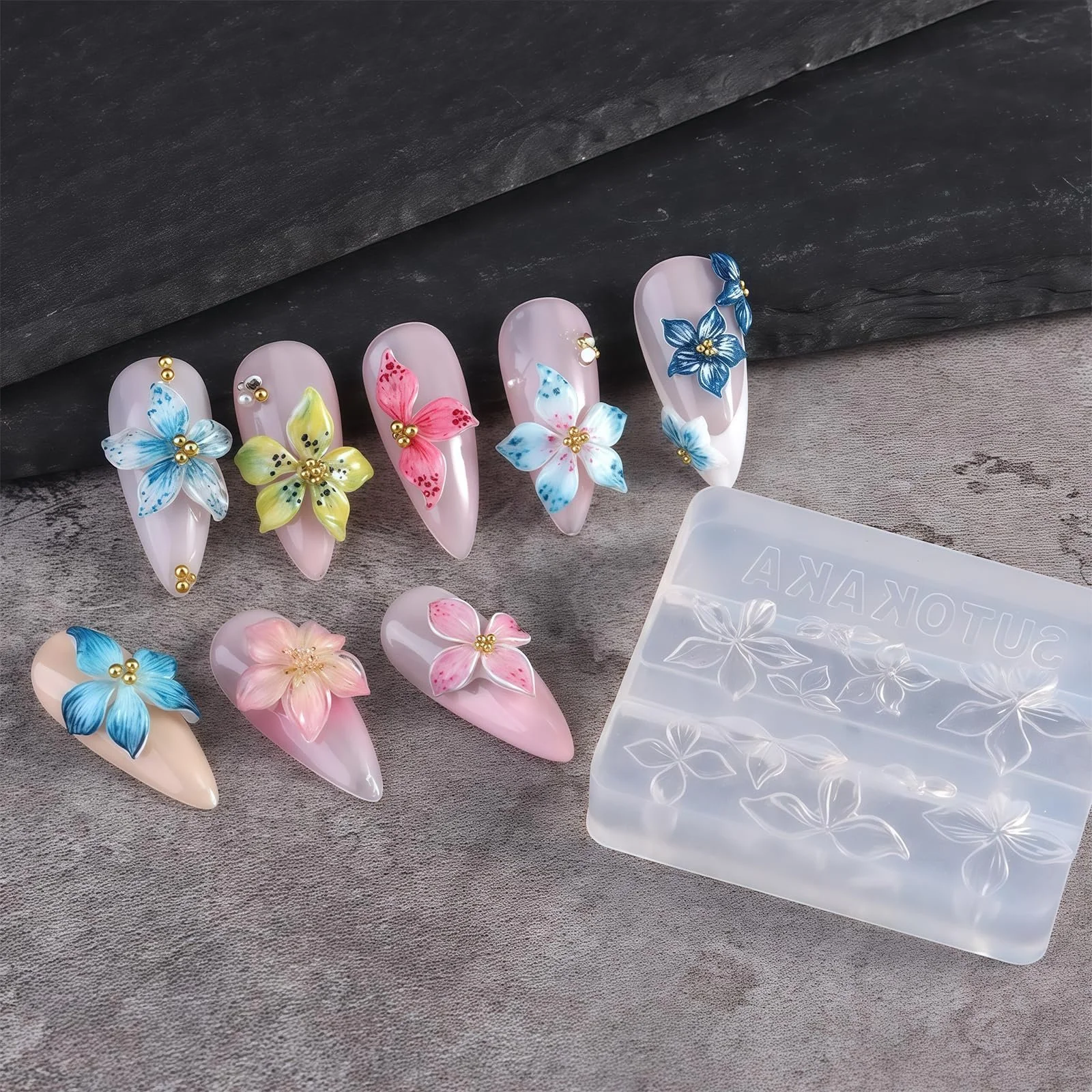 Силіконові форми для нігтів Hawaii Hibiscus 3D Квіти для дизайну нігтів DIY, фото №3 Силіконові форми для нігтів Hawaii Hibiscus 3D Квіти для дизайну нігтів DIY, фото №3