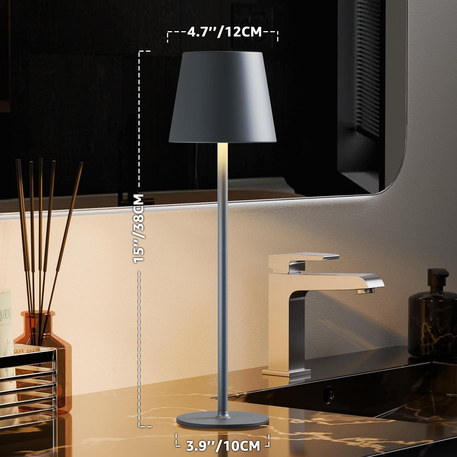 Настольная лампа MALUX Wireless LED USB-C IP54 Grey, фото №3