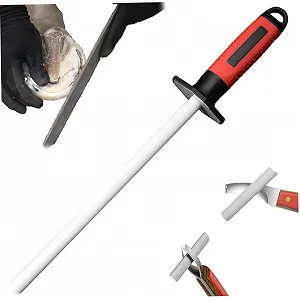 Точило для копитних ножів 10 дюймів керамічний стрижень із гумовою ручкою портативне - Фото 1