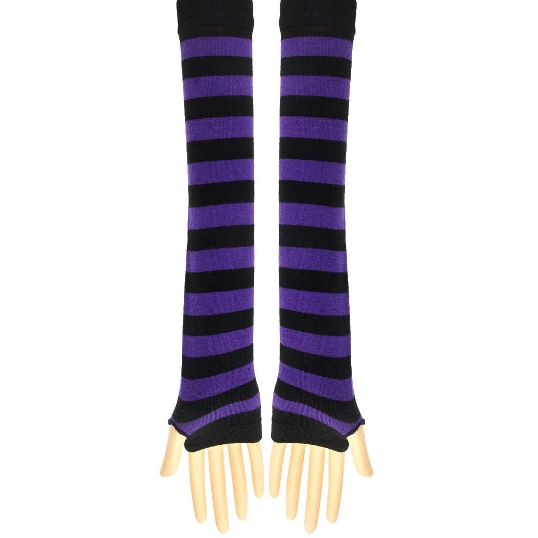 Гетры в полоску (2 пары) (черно-фиолетовые), фото №5