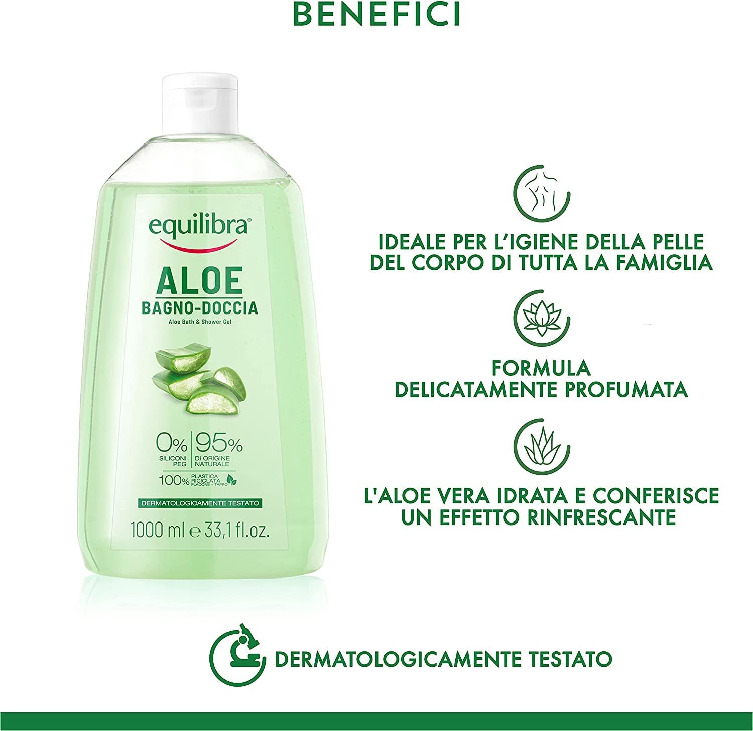 Гель для душу Equilibra Corpo Aloe Body Wash делікатне очищення та зволоження 1000 мл + м'якоть томатів 400 г, фото №4